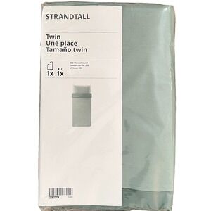 IKEA STRANDTALL Gray-Green, Dark Green Twin Duvet Cover Set